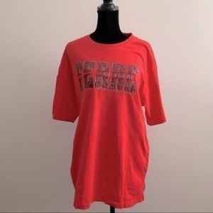 Womens red graphic Tshirt Size: L